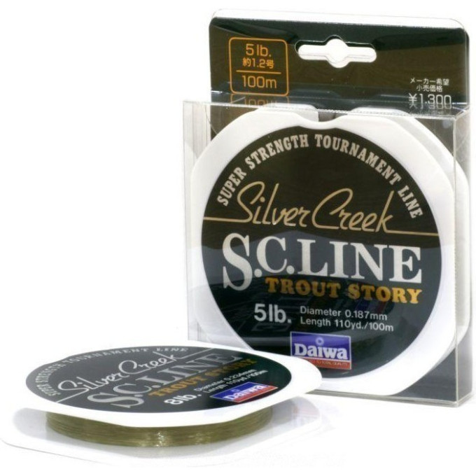 Монолеска DAIWA Silver Creek S.C. Line 5 Lb (0.187мм) - 100м 4960652412070